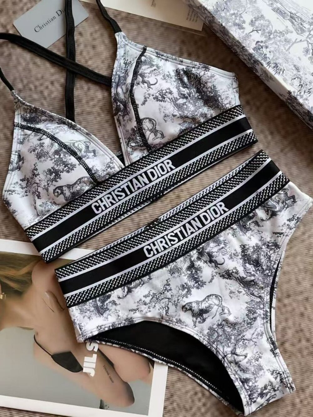 Dior two-piece swimsuit!